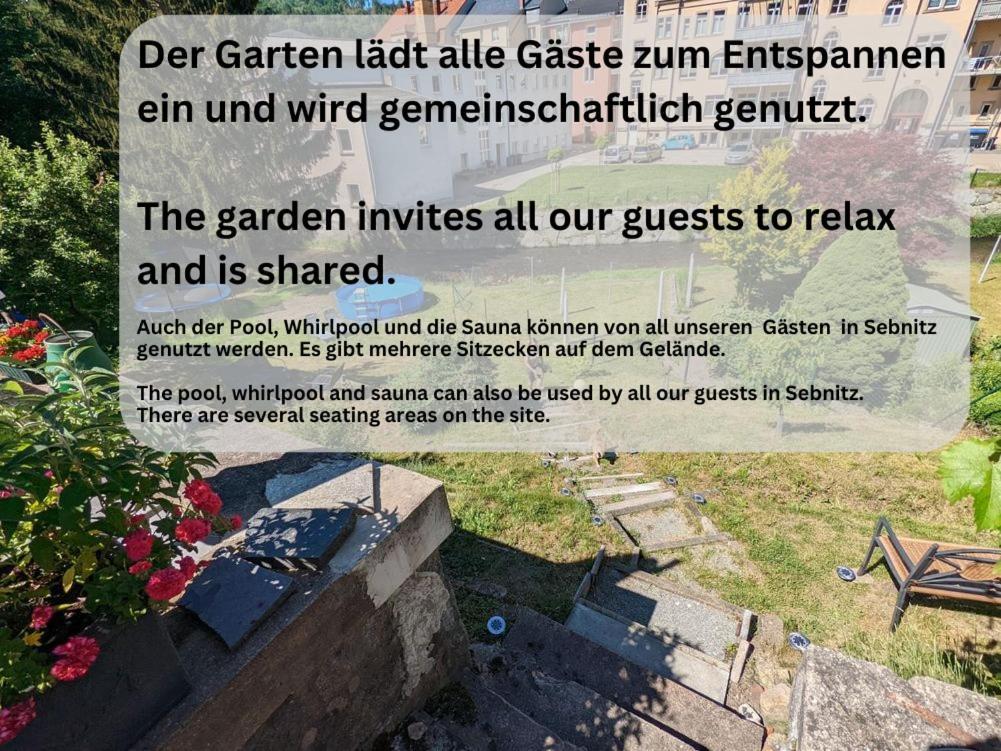 Zi2 - Urlaubsmagie - Whirlpool, Sauna Und Garten Apartman Sebnitz Kültér fotó
